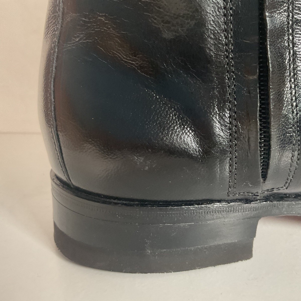 Vintage Florsheim Beetle Boots Chelsea Style Black 10 D Leather Cosplay Boots the Beatles Size 9.5 Black LEATHER  main image 3