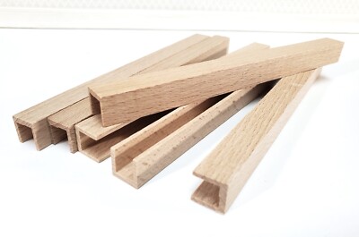 Miniature Channel Molding Wood Trim 1/2'' wide x 6'' long x6 Pieces CLA77068