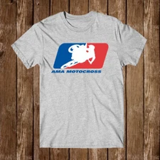 AMA Motorcross Men's Grey T-Shirt Size S-5XL