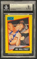 IRS MIKE ROTUNDA MR. WALL STREET SIGNED WCW IMPEL #83 BECKETT AUTO 575