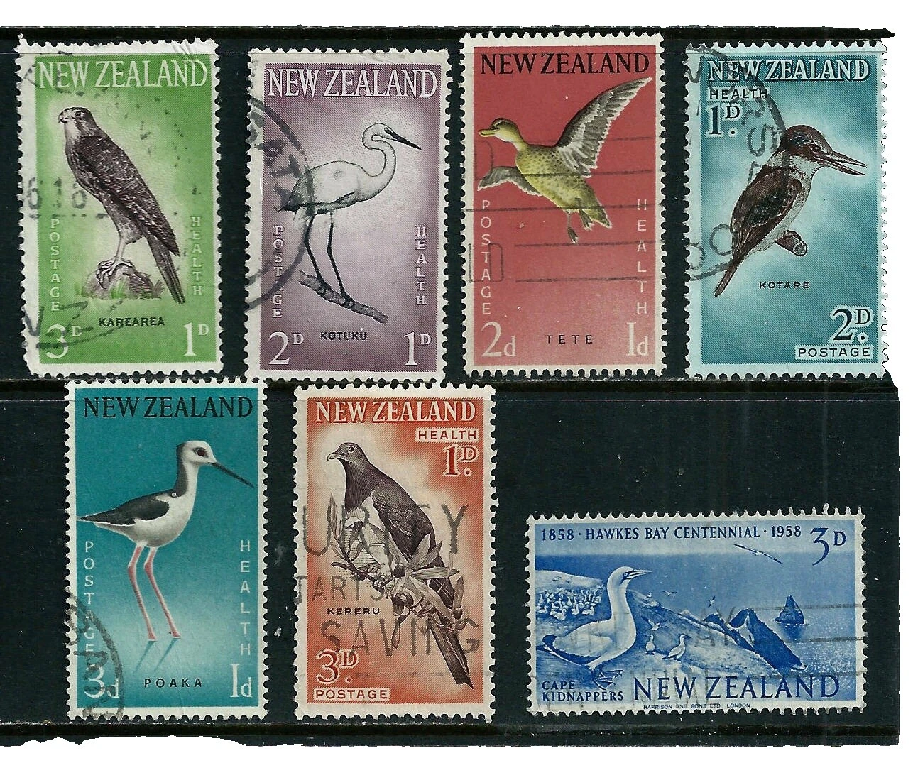 Birds Used Postage New Zealand Stamps