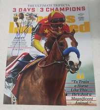 MIKE SMITH JUSTIFY HORSE RACING SIGNED AUTOGRAPHED SPORTS ILLUSTRATED 8x10 PHOTO