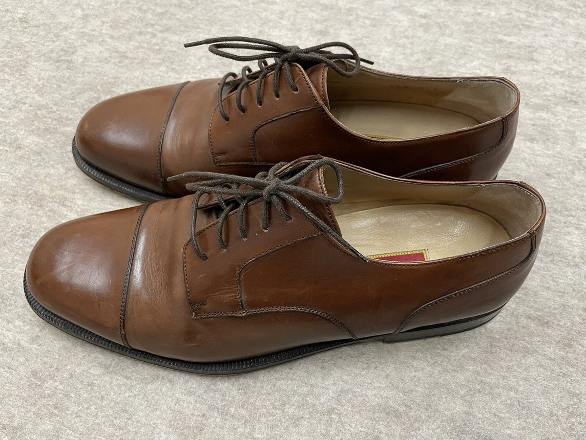 Cole Haan Mens Dress Shoes Cap Toe Size 9.5 D Brown Saddle  display picture 1