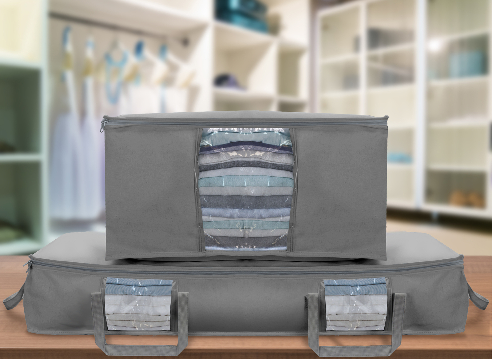 Sorbus Storage Bag Organizer Set (Storage Bag Set, Gray) 192405002205