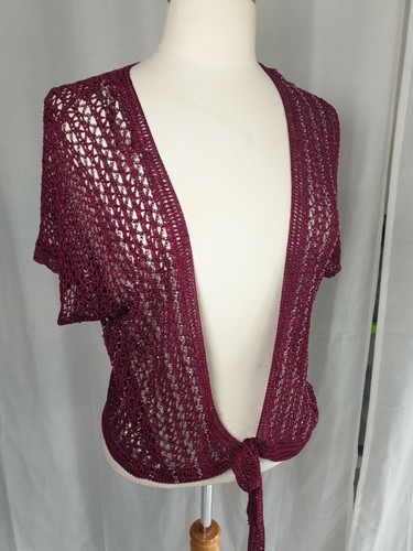M\u0026Co Ladies Crochet Lace Bolero Shrug 