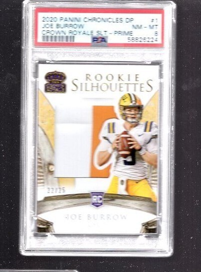 Joe Burrow Panini Chronicles Draft Picks Crown Royale Collegiate Silhouettes #1 Prime