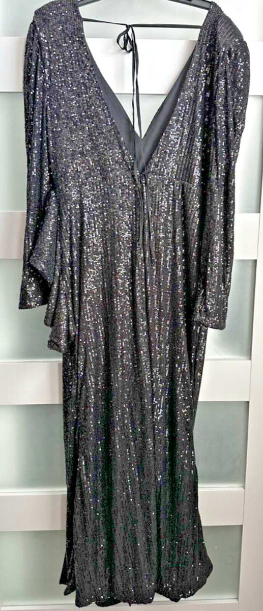 Fashion Nova Plus 2X Black Sequins Dress Mother of Bride Formal Cruise NWT  | eBay