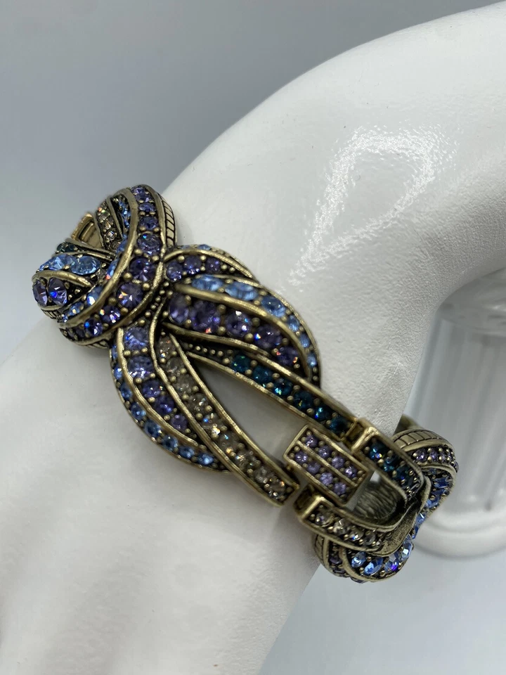 Pulsera Heidi Daus "Knot Now" diseño de eslabones de cristal azul nueva con etiquetas Foto 4 de 4