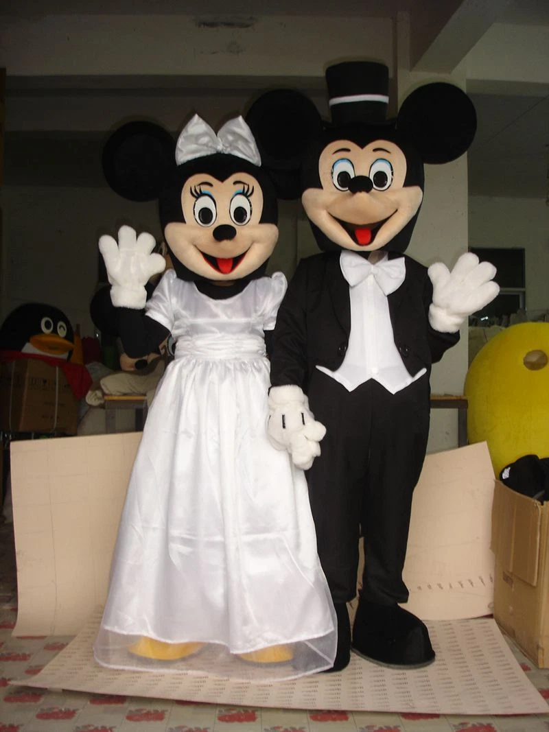 Mickey and Minnie Mouse Adult Mascot Costume Party Clothing Fancy Dress