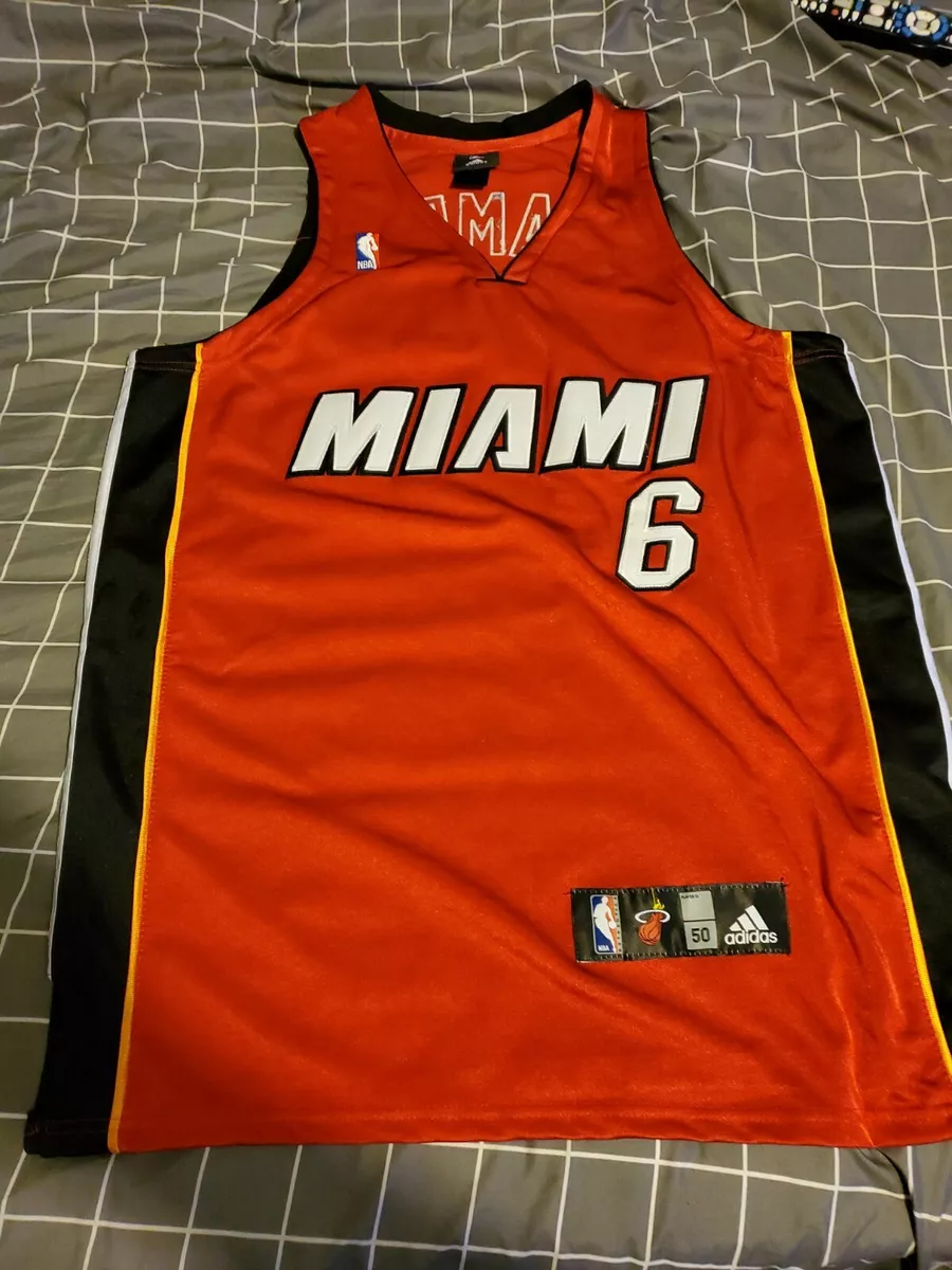 RARE Lebron James “El Heat” Miami Heat NBA Throwback Jersey Mens Large  Stitched