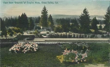 Postcard C-1910 California Grass Valley View Groups Empire Mine 23-11591