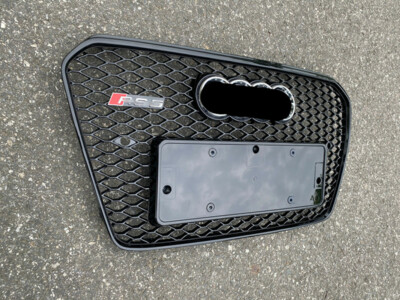 Für Audi A5 2012-2016 RS5 Stil Grill Kühlergrill Frontgrill Glänzend Schwarz