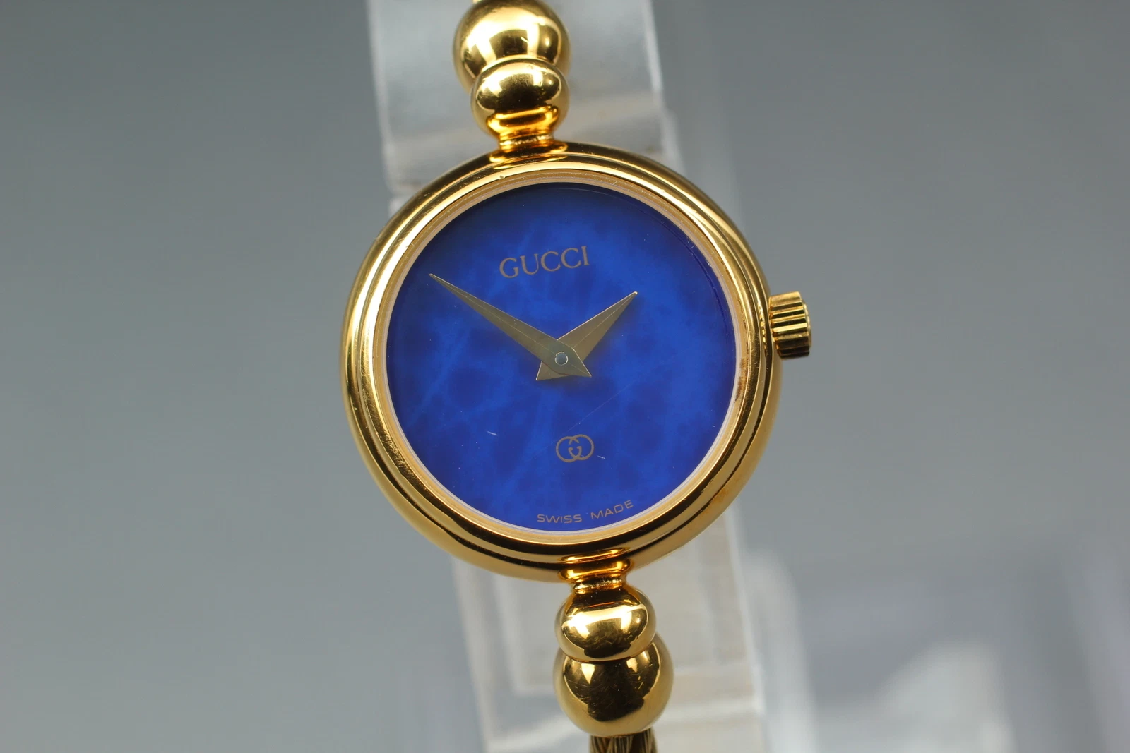[Exc+5] Montre bracelet vintage GUCCI 2700L cadran bleu quartz pour femme du JAPON