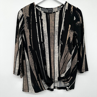 Clara Sun Woo Top Shirt  XS Stretch 3/4 Flare Sleeve Dark Academia Artsy USA