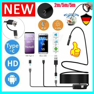 Endoscope 3 In 1 Inspection Camera Borescope HD Waterproof Snake Camera 2-10M