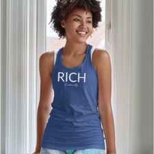 RICH-EMOTIONALLY FemaleTank-Simple Minimal Printed One Liner