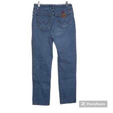 Wrangler Jeans Women's 11/12x32 Straight Blue Denim VTG Workwear Cowgirl