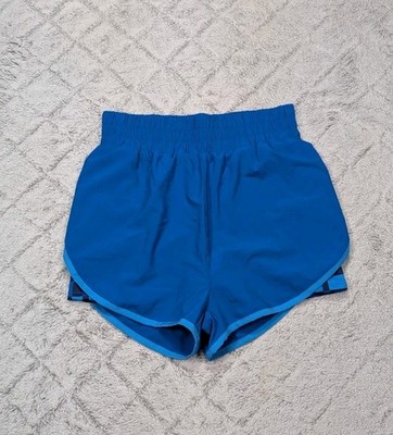 Beach Riot Shorts Womens M Blue High Rise Lined Running Track Athletic 2.5 