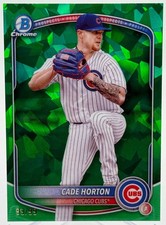 Cade Horton 2025 Bowman Sapphire Edition Chrome Green Refractor Prospect RC /99