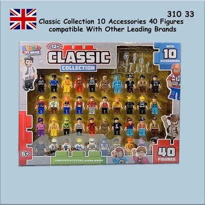 Classic Sammlung 10 Zubehörteile 40 Figuren kompatibel mit anderen führenden Marken