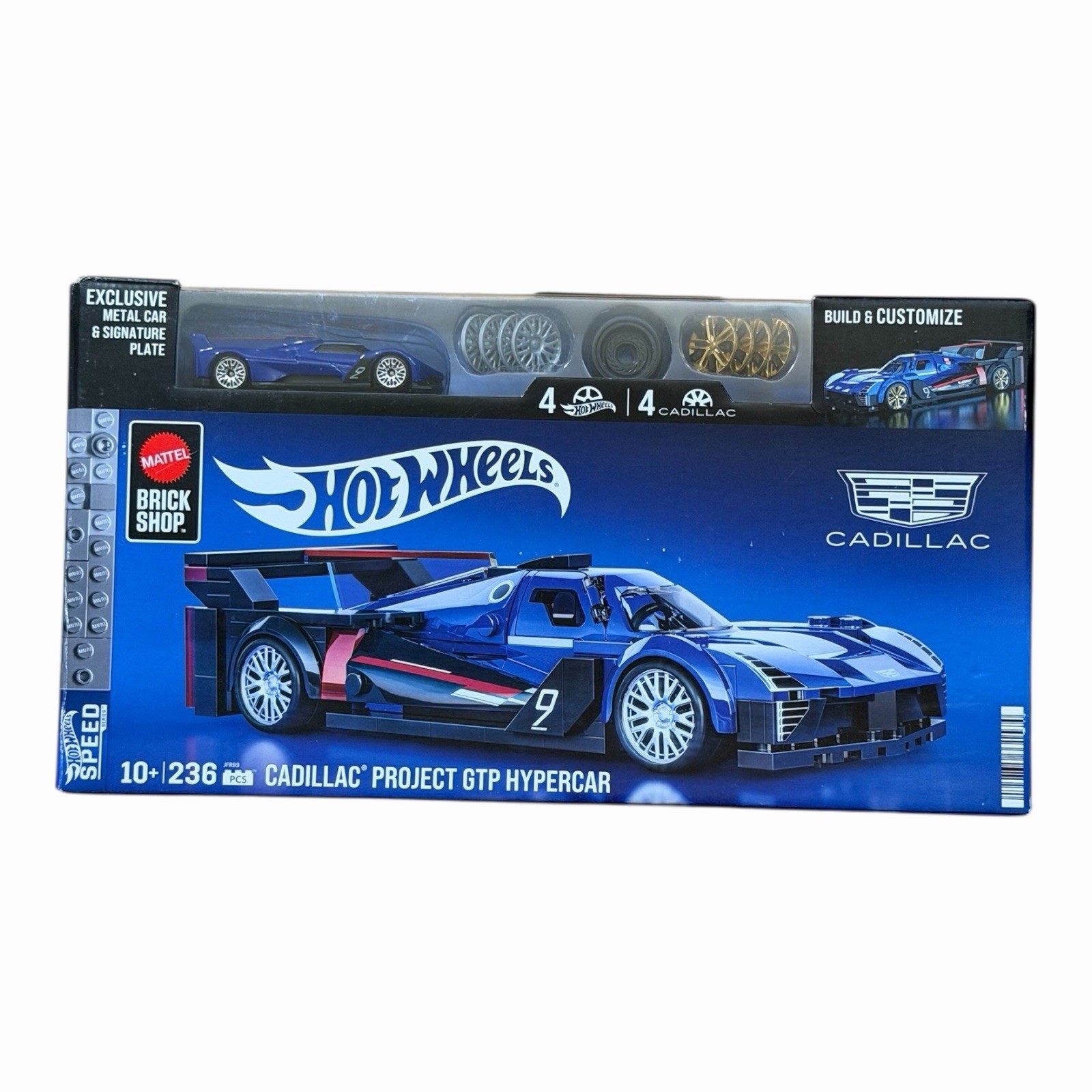 Mattel Brick Shop™ Hot Wheels® Cadillac® Project GTP Hypercar Set [MTTJFR89]