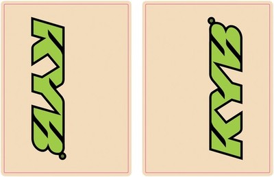 FLU Designs Inc. Upper Fork Decals KYB Green 1017