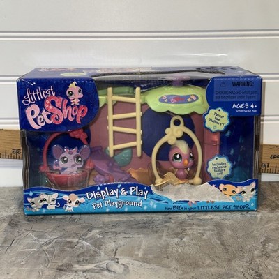 NIB Littlest Pet Shop LPS Parrot #489 Display & Play Pet Playground Fanciest