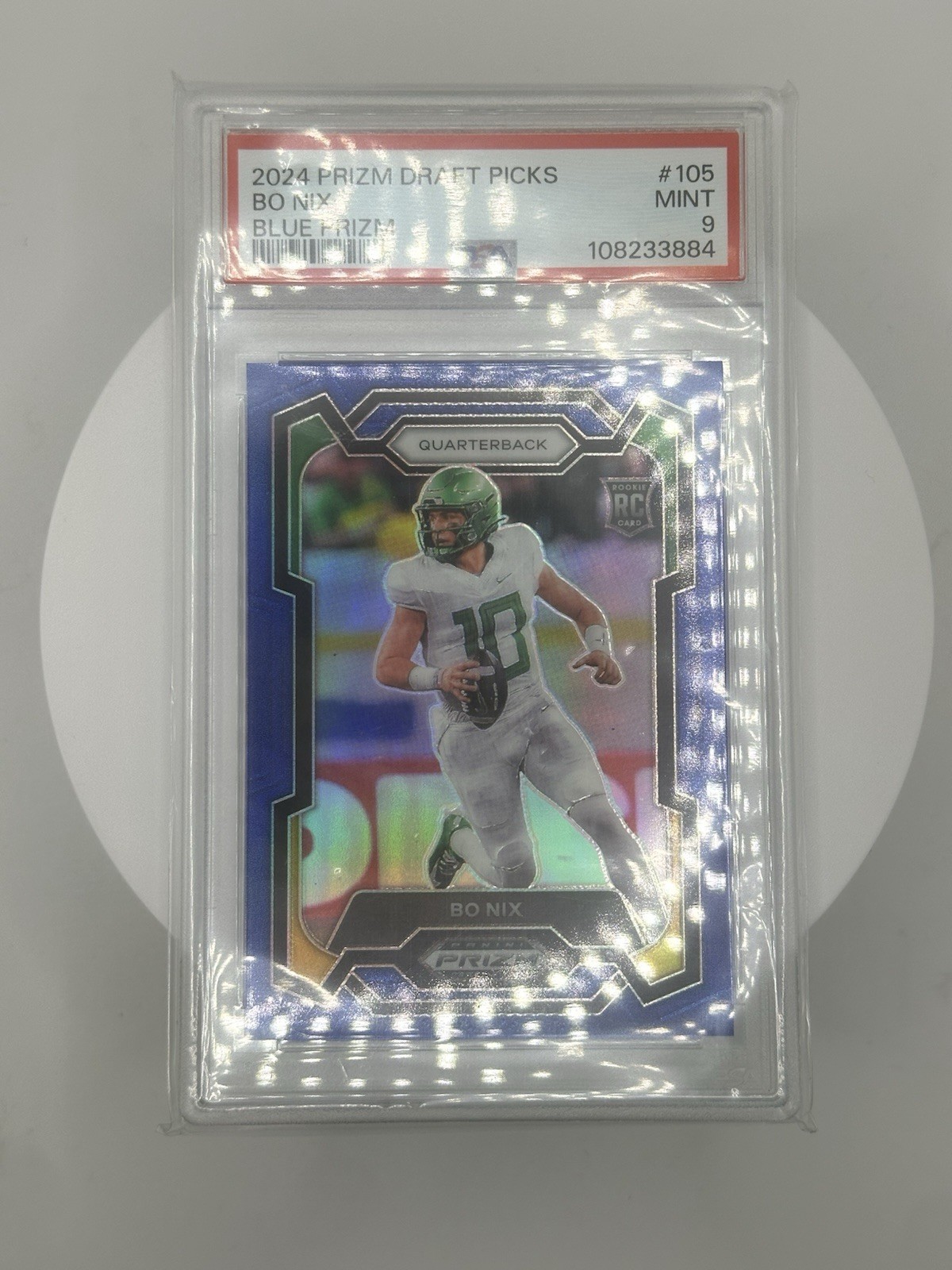 2024 Panini Prizm Draft Picks - Bo Nix #105 Blue Prizm /199 (RC)
