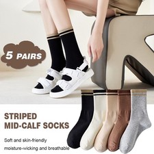 Men Women Mid Calf Socks Student Fashion -Soft,Warm,Breathable  Odor-Resi T3W5