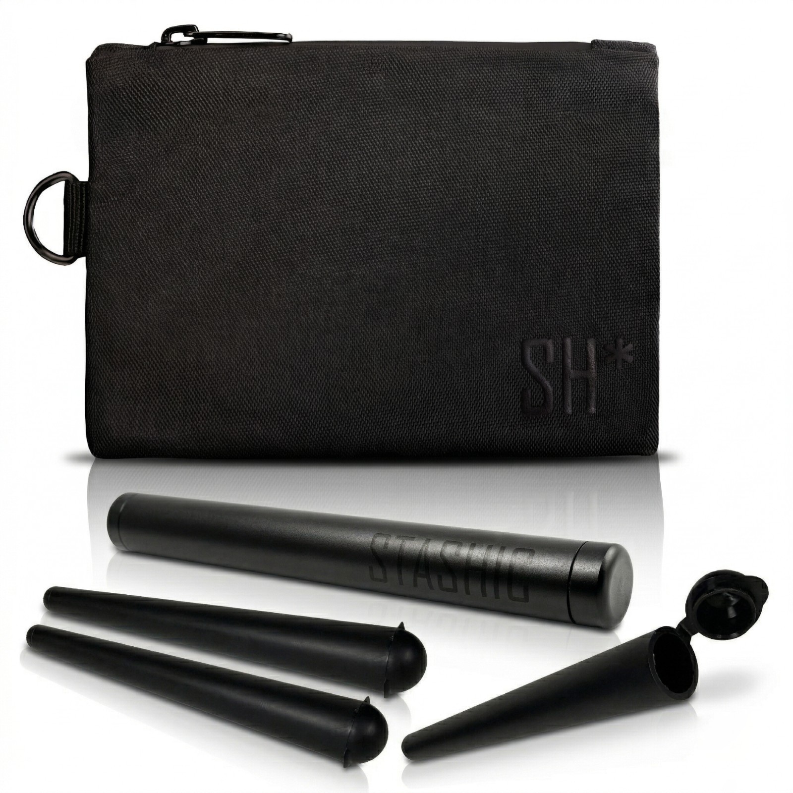 STASHIC Smell Proof Bag - Mini Pouch - XL Metal Tube - 3 Plastic Tube - SH*