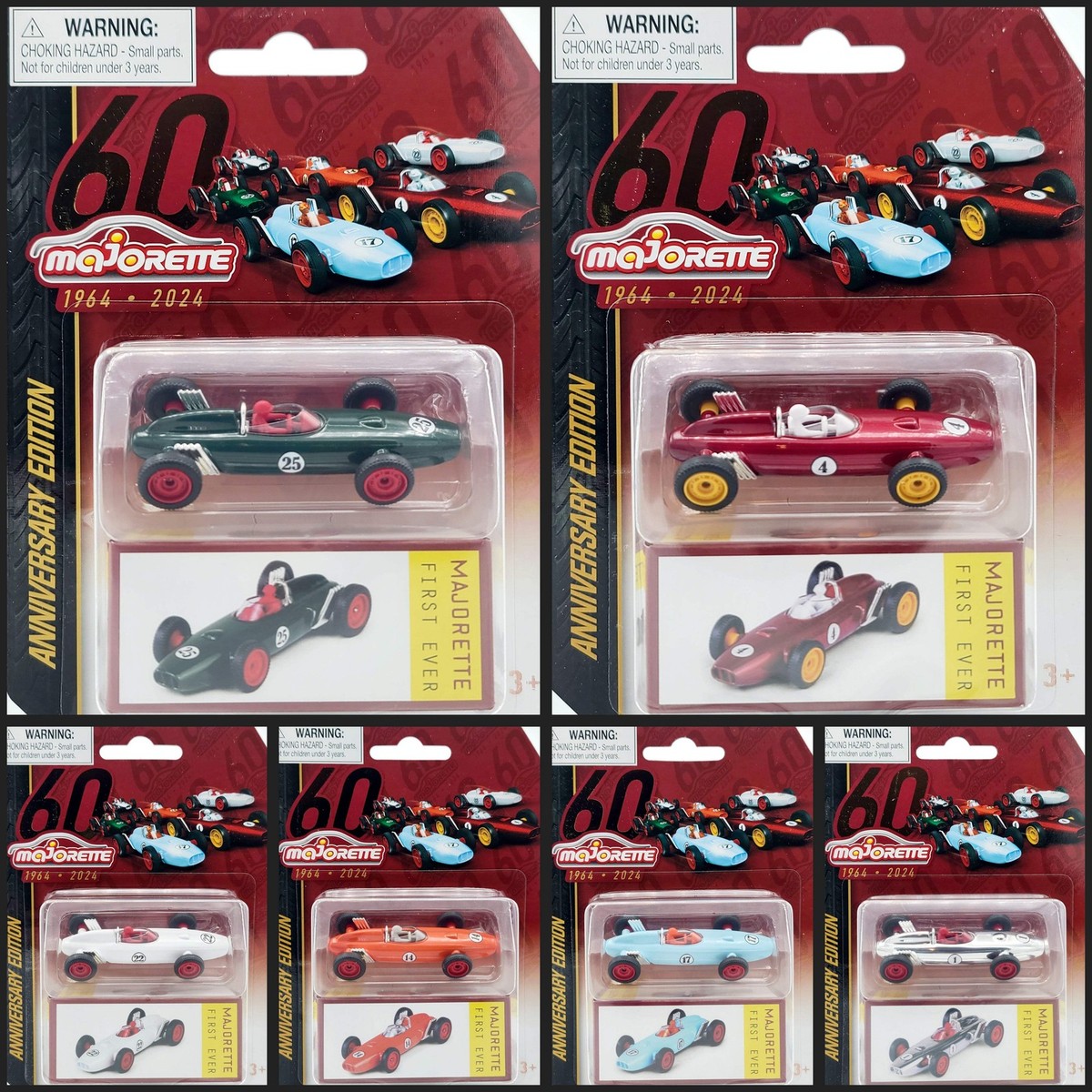 Majorette - 60th Anniversary (Set of 6 Cars) - BRM P57 Formula One