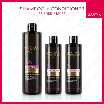 AVON ADVANCE TECHNOLOGIES MEGA VOLUME SHAMPOO, CONDITIONER & TREAMENT **KONVOLUT**