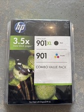 NEW HP 901XL/901 Black/Tri-Color Combo Pack Ink Cartridges