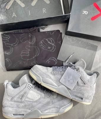 NEW KAWS x Air Jordan 4 Retro Cool Grey 930155-003 US Men