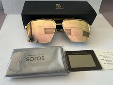 Sojos Retro Style Sunglasses/Rose Gold /Bronze Lenses. Oversized Square