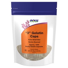 Empty Capsules Gelatin 3 1000 Caps; 3 by Now Foods