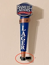 Single beer tap handle display, wall mount hanger, low profile, sturdy metal