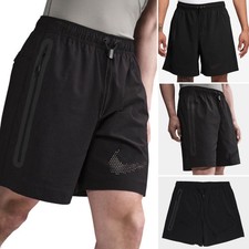 NWT Nike Tech Fleece Tech Woven Graphic Shorts HJ0679 010 Black XXL 2XL RARE