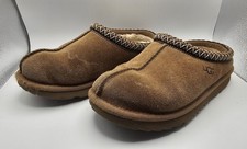 Women's Uggs Tazzman Chestnut Suede/ Sand Slippers Size 4 Kids