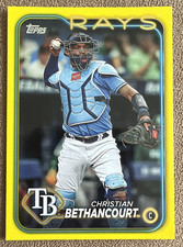 2024 Topps Series 1 - Christian Bethancourt #96 Yellow Parallel Tampa Bay Rays