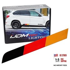 17 by 2-Inch Reflective Germany Flag Stripe Decal Sticker Black/Red/Yellow