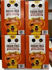 Lot of Two 5lb Boxes Grain Free Peanut Butter Dog Treats NEW Free Shipping