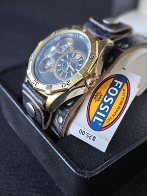 Elgin Men's Quartz Watch with Mechanical Sub-Dial-New! with New Leather Strap by