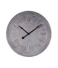 93 cm riesige Zink alte Zeit Wanduhr - französischer Stil mit römischen Ziffern