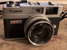 CANON Canonet QL17 GIII Film Rangefinder w/Flash & Instructions - FOR PARTS