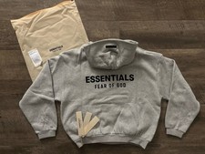 NEW Kids Essentials Fear of God Hoodie Light Heather Size 10 100 Authentic  