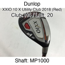 Dunlop XXIO 10 X Utility Club 2018 Red H4 Hybrid  20 MP1000 Stiff Right-Handed