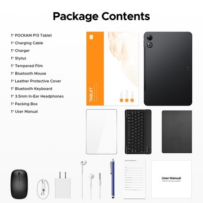 POCKAM P13 タブレット 13.4インチ 8＋40GB 12000mAh POCKAM P13 Android 16 Tablet 13.4 inch Tablet 48GB+128GB 12000mAh