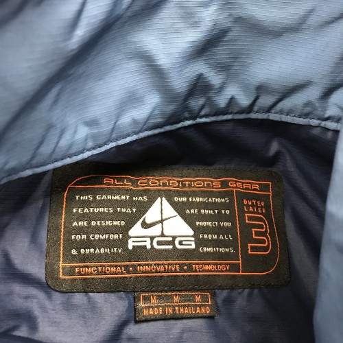 VINTAGE Nike ACG Jacket Mens Medium Blue Outer Layer 3 Windbreaker Zip Hiking by Nike, Size M, $34.99 - Photo 5