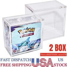 2 PCS Pokemon Magnetic Booster Box Acrylic Case Pok mon Card Protective Display